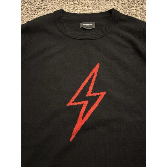 Zadig & Voltaire Miss Flash Lightning Bolt Sweater Wool/Cashmere Size Medium - Picture 4 of 10
